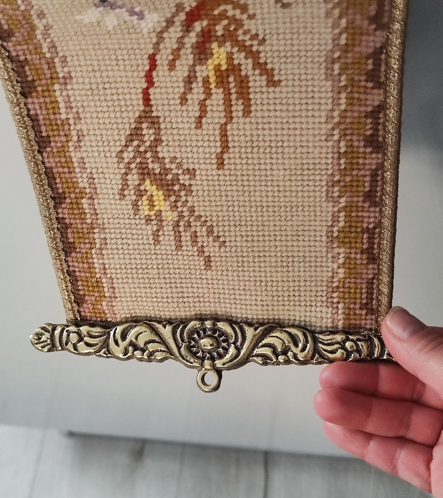 Sonetka/sonnette/gobelin/taśma/haft krzyżykowy na płótne, 105*16 cm