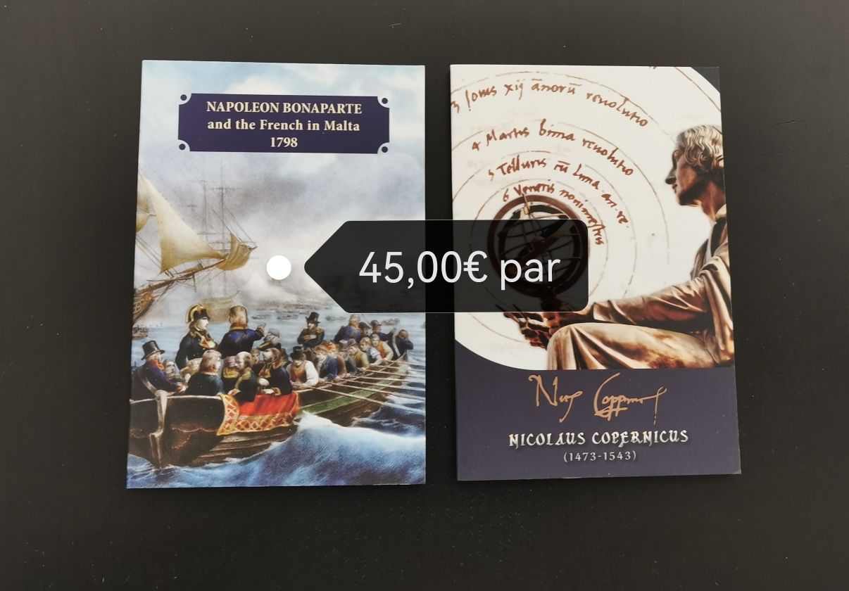 Moedas 2 euros BNC e Proof