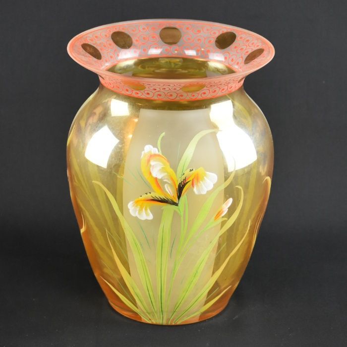 Jarra em vidro pintada à mão