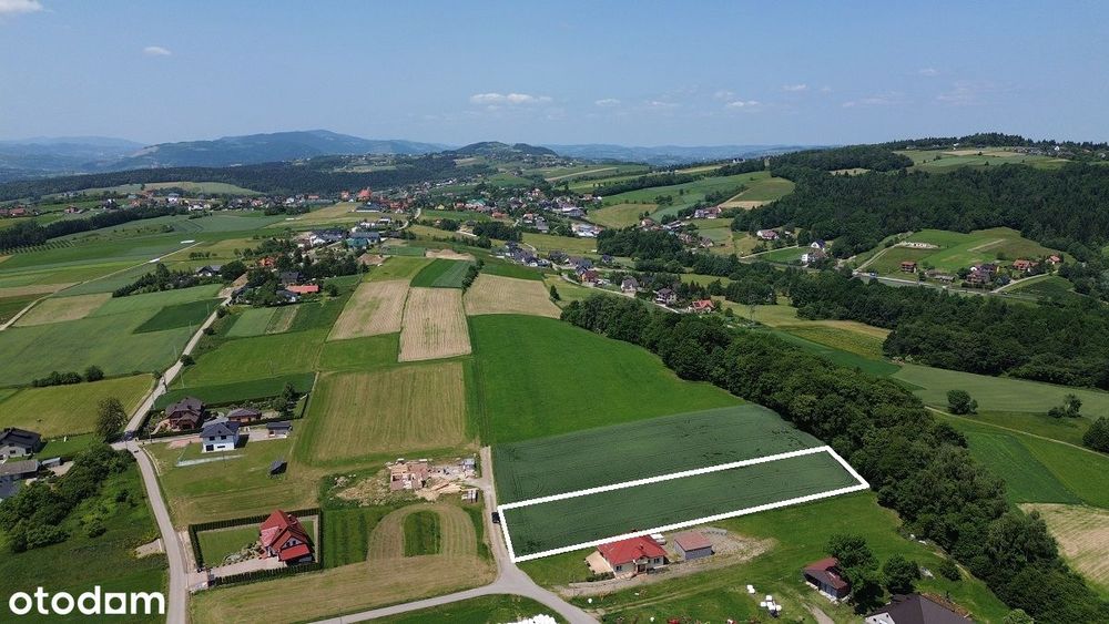 Działka budowlana 26ar widokowa 5km od N.Sącza