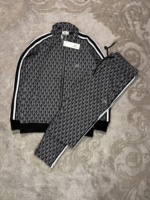 Костюм lacoste штани кофта зіпка лакост монограмний костюм лакоста
