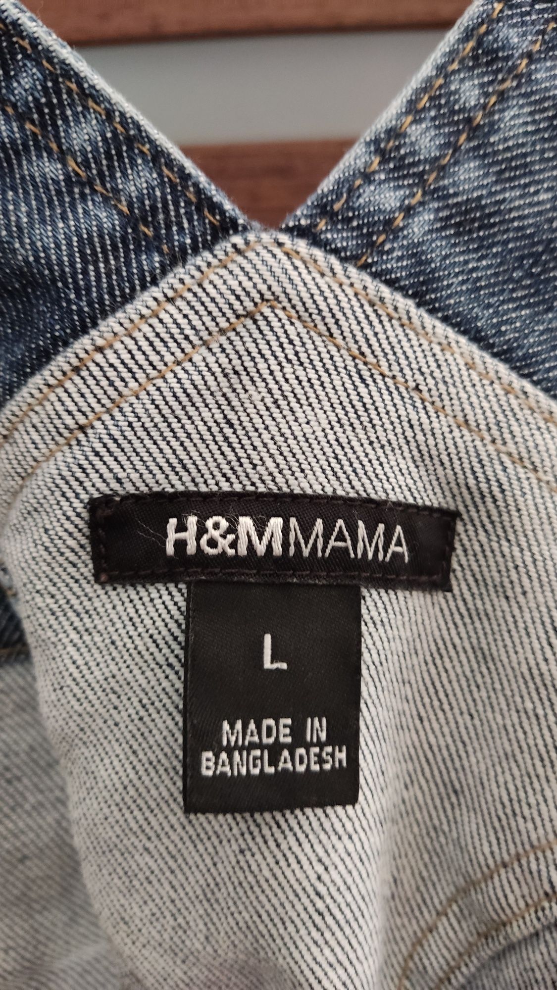 Spodnie jeansowe ciążowe H&M - ogrodniczki