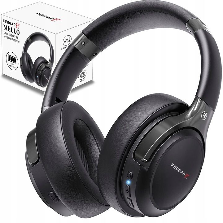 Słuchawki Bezprzewodowe Feegar Mello Nauszne 65h Bluetooth 5.3 Mikrofo