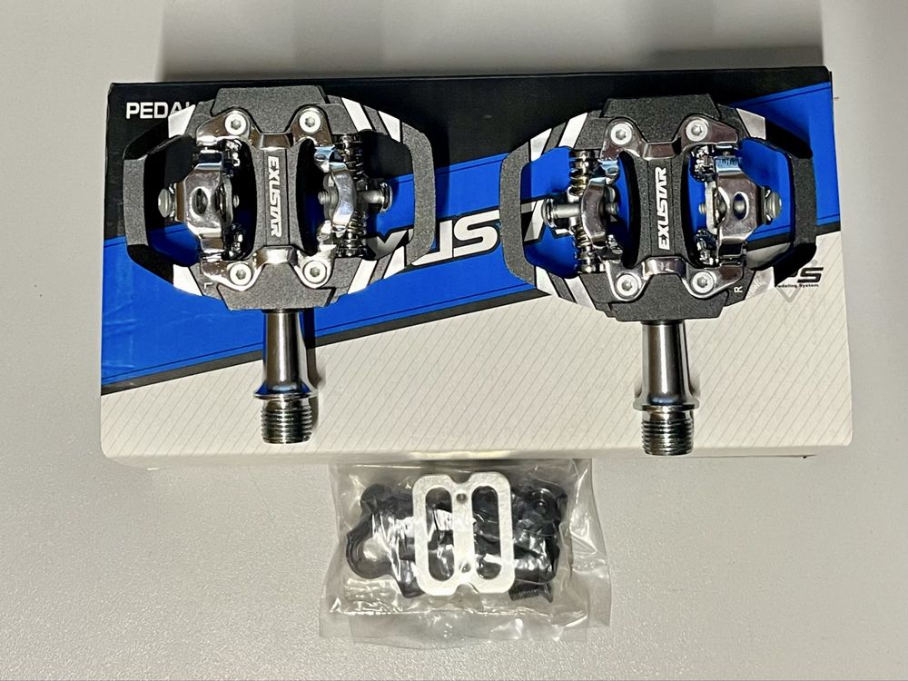 Nowe pedały SPD Exustar PM228 system shimano enduro downhill