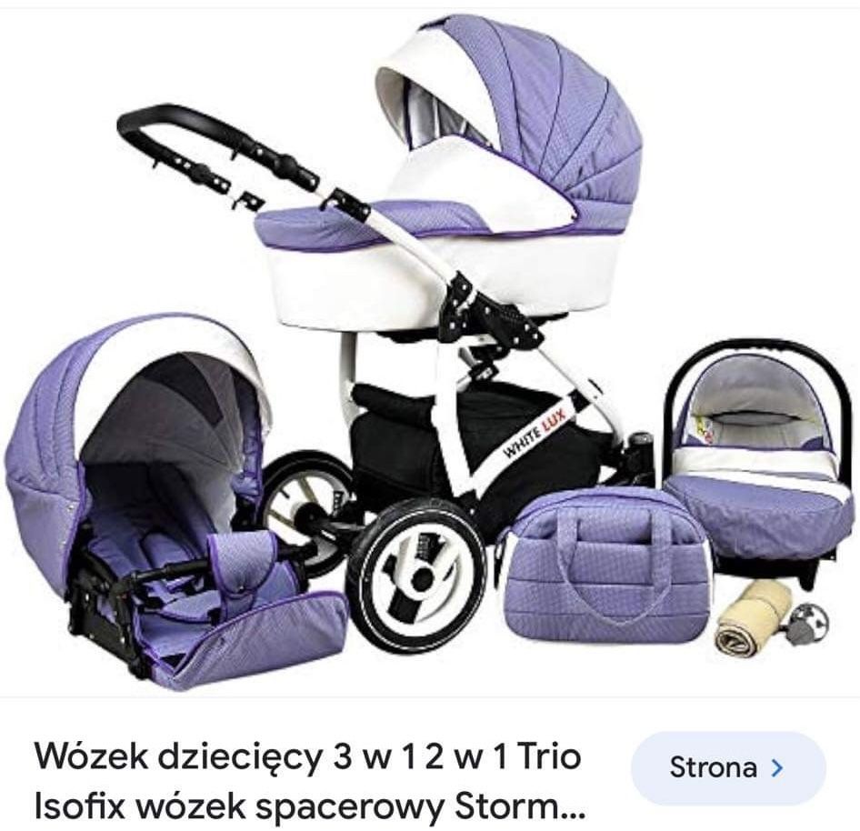 WÓZEK DZIECIĘCY 3w1 + akcesoria