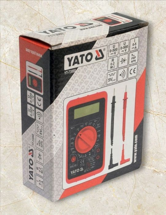 Multimetr Cyfrowy Miernik Uniwersalny Wyświetlacz LCD YATO