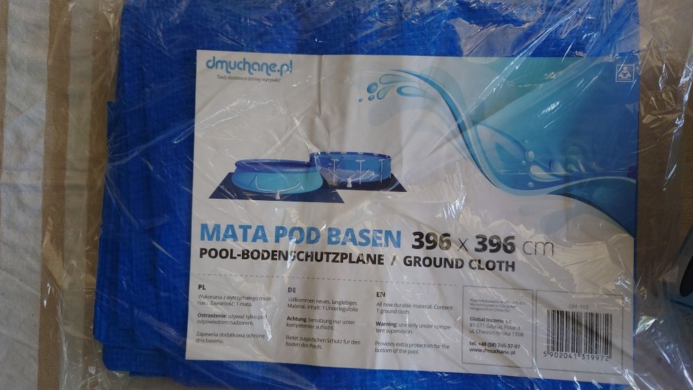 Mata pod basen ogrodowy 396 x 396 Nowa