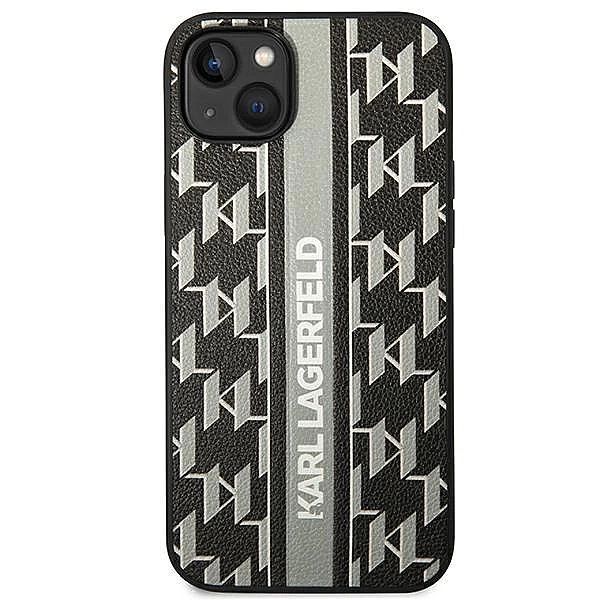 Etui Karl Lagerfeld Monogram Stripe na iPhone 14 Plus - szare