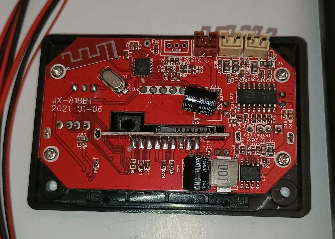 Moduł wzmacniacza 2x40w MP3 bluetoot FM pilot h