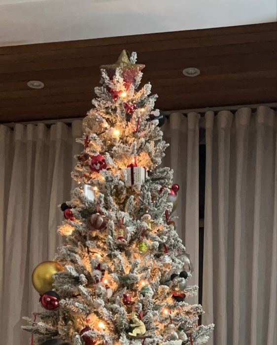 Árvore de natal 2,40mts com neve