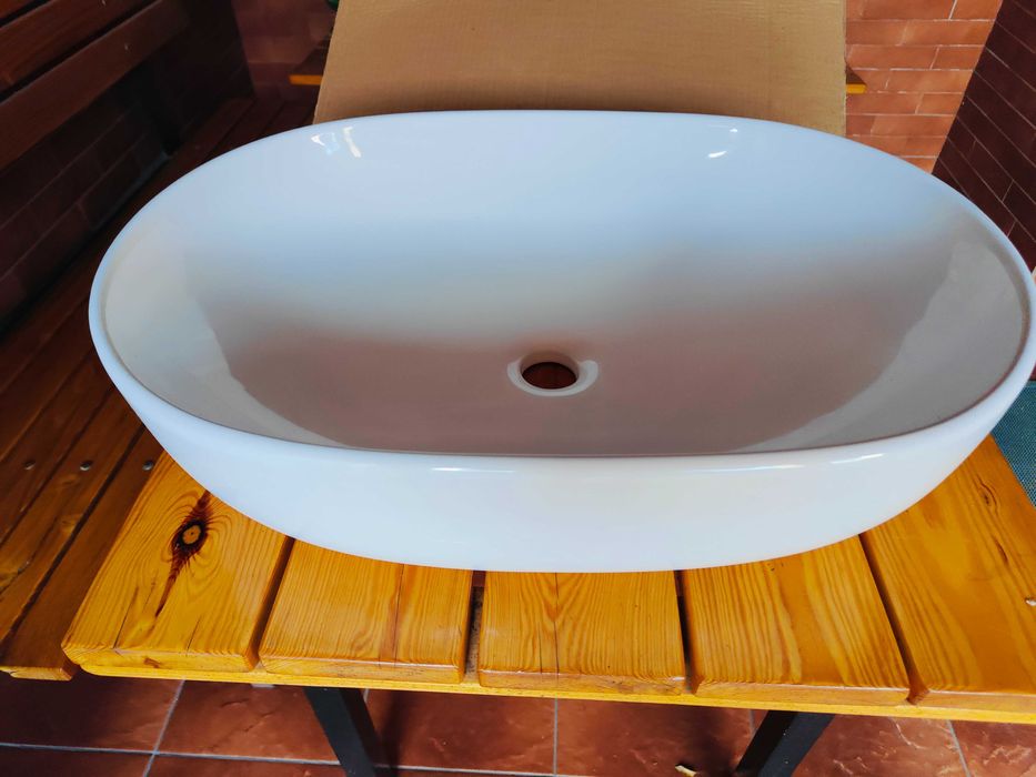 Umywalka łazienkowa biała INVENA 600x420x145 mm NOWA