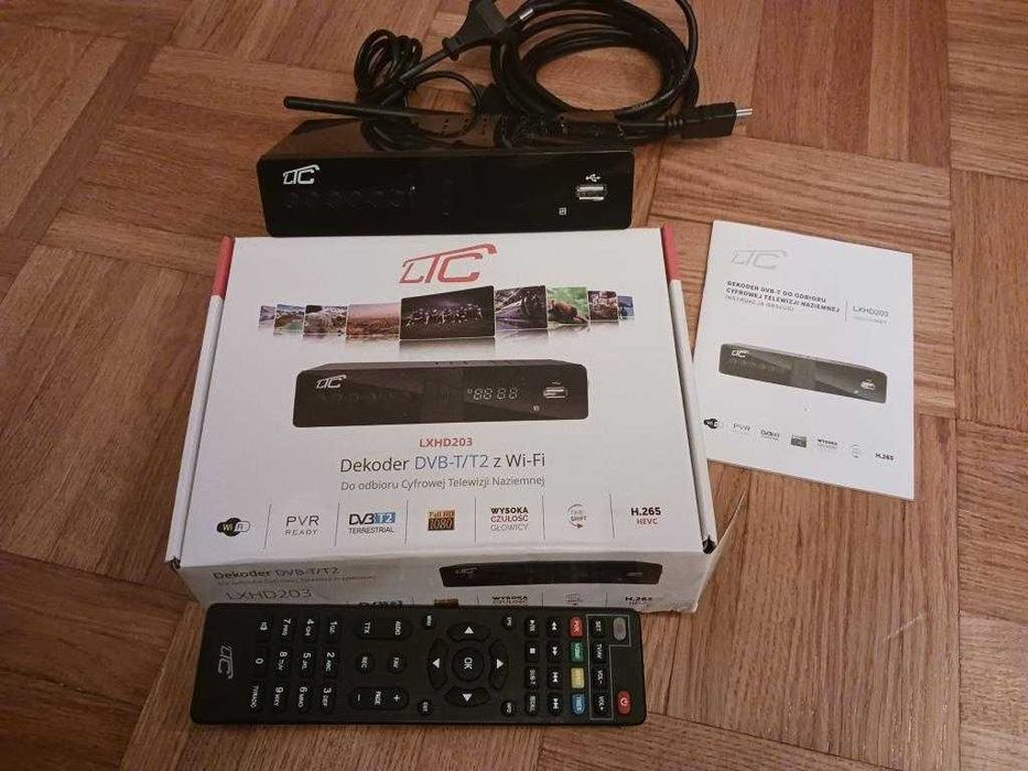 telewizor SHARP AQUOS LC-32GD8EA i dekoder DVB-T2 LTC LXHD203