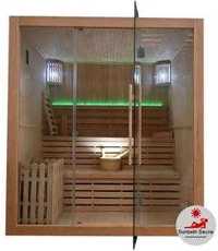 Sauna Fińska Modern 410 LED Ściana solna (8kW)