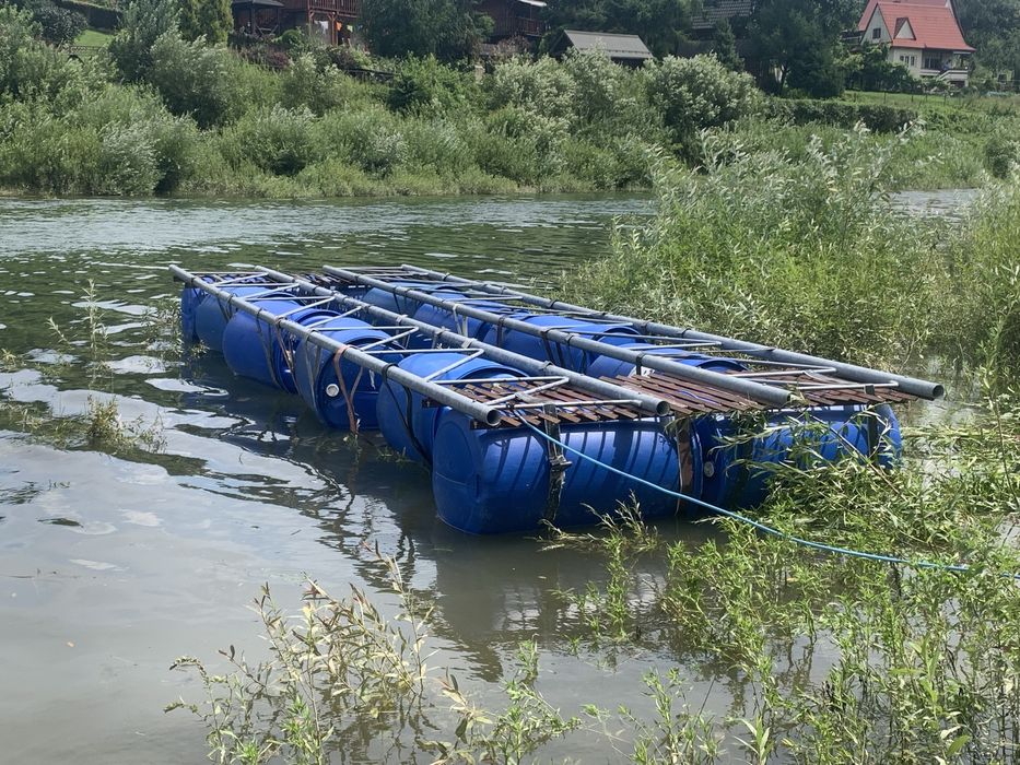 Pomost pływający keja 7m x 2m lokalizacja Jezioro Solińskie Zawóz