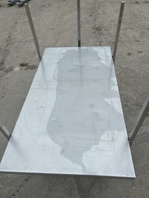 Wózek platformowy z dyszlem 140 x 76 cm ze stali nierdzewnej