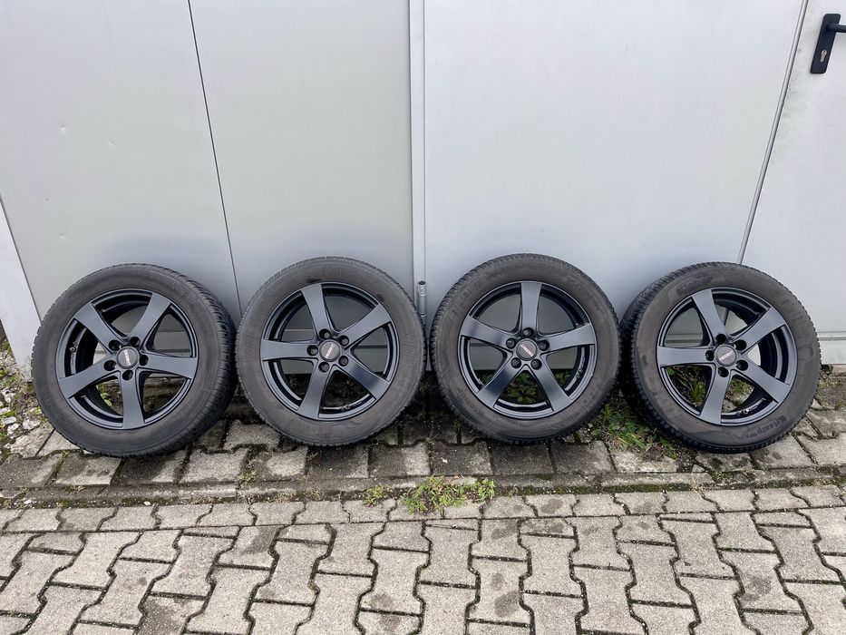 Alufelgi Dezent 16” 5x108 6.5J ford, volvo czarny mat z oponami