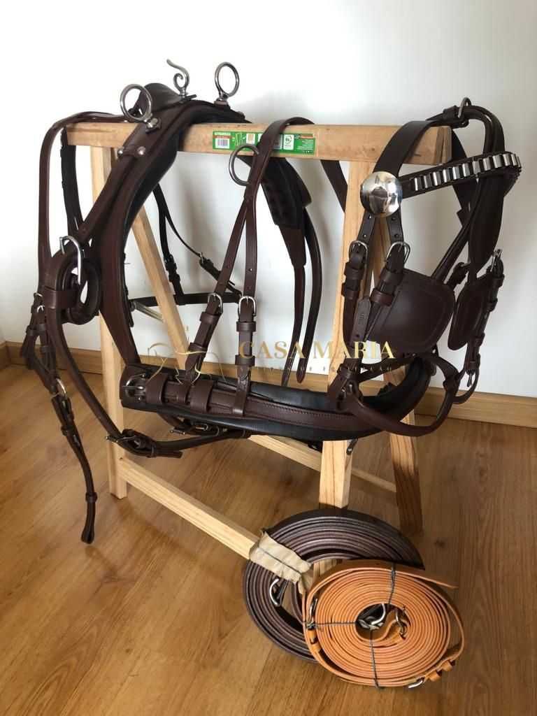 Arreios de Atrelagem em Couro - Pónei - Novos