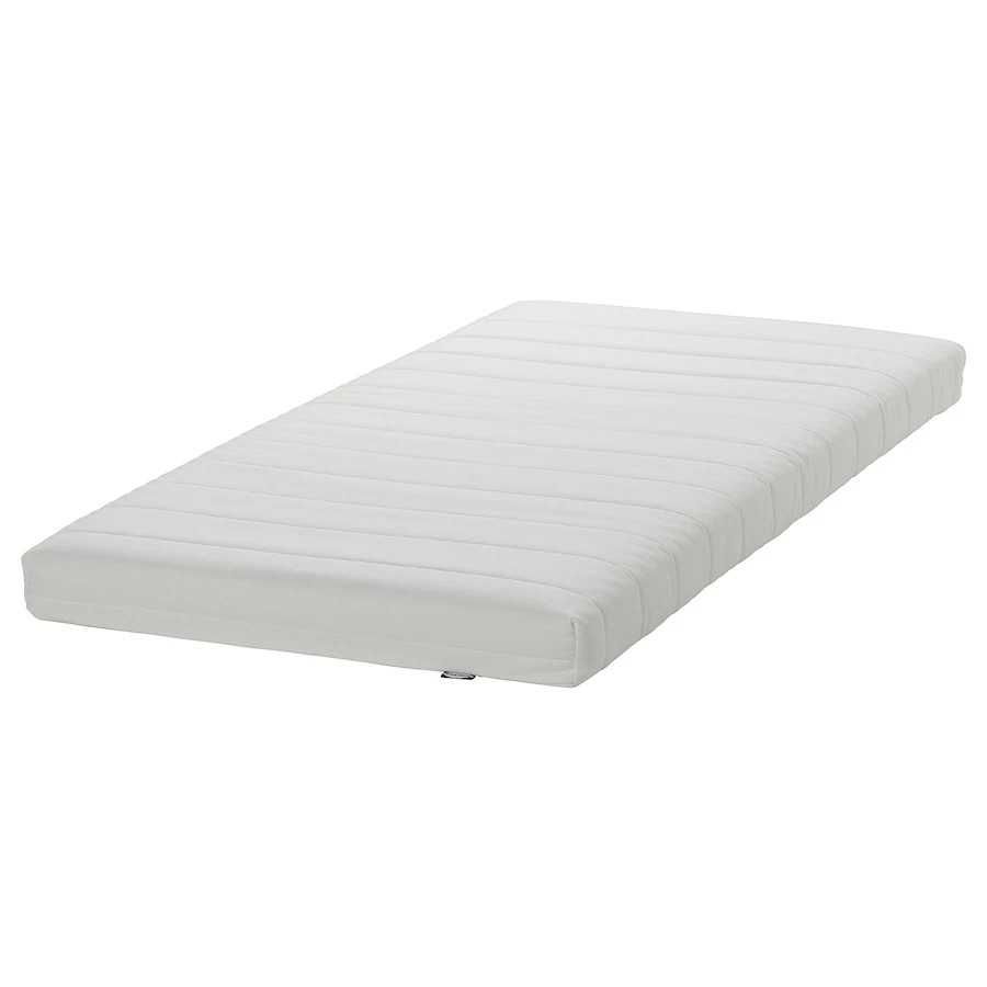 Cama individual/dupla, com 3 gavetas, branco, 80x200 cm, com colchões.