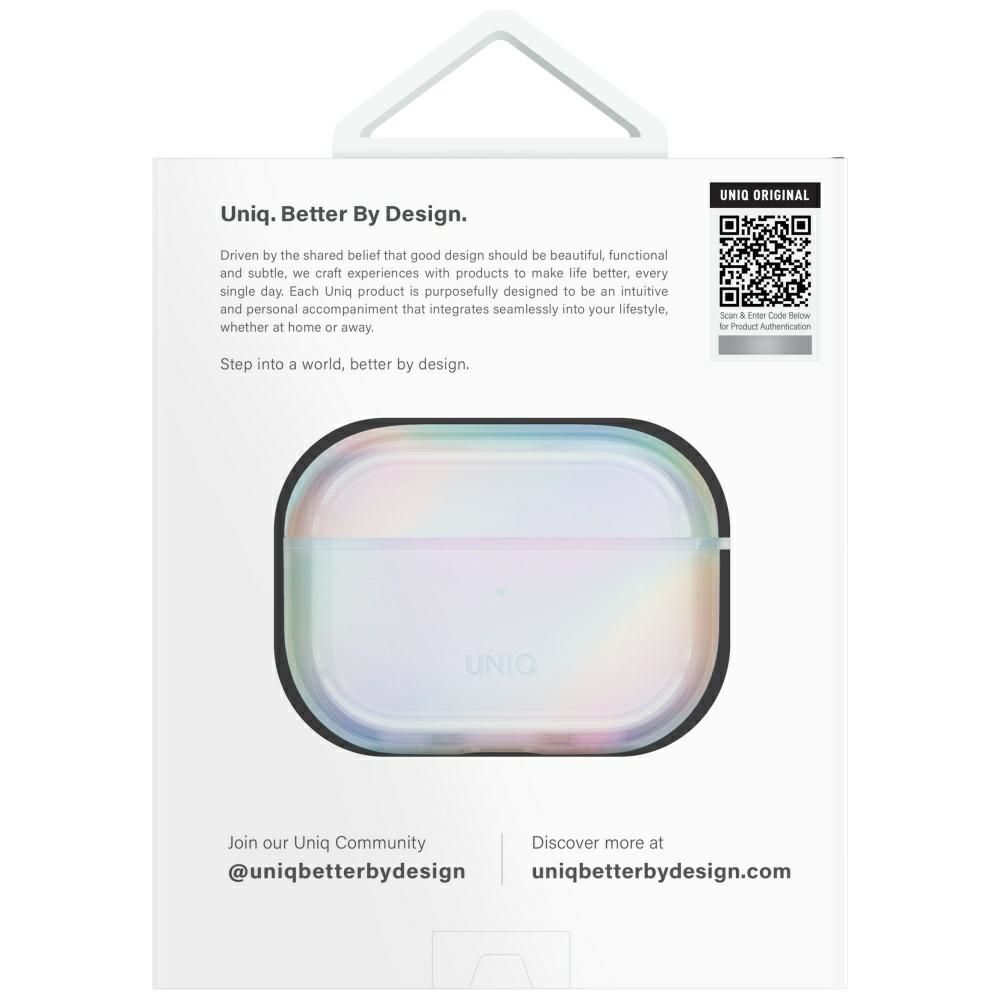 Etui UNIQ Iridescia do AirPods Pro 2     Hang Case holo quartz