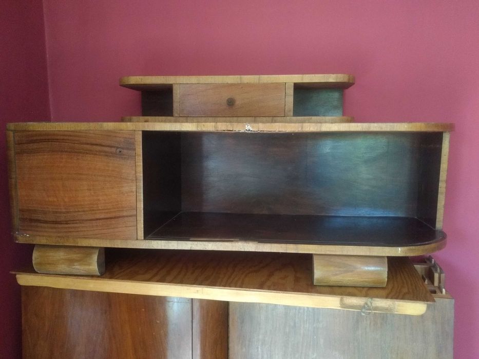 stara toaletka z lustrem jako półeczka do przedpokoju, PRL, vintage
