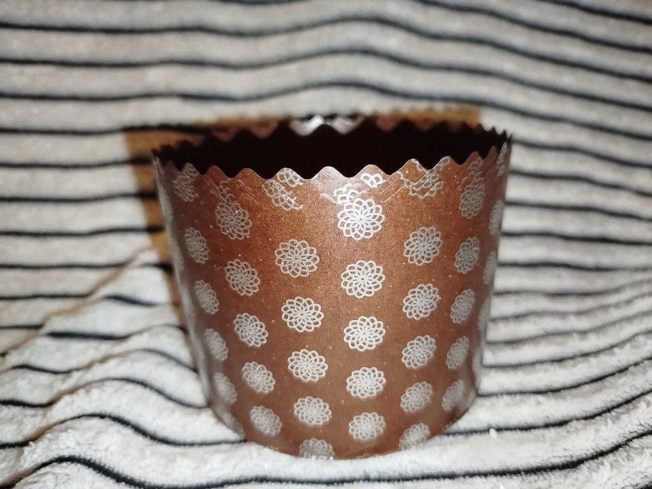 Okrągła forma na ciasto Ø 110x85 mm ciemnobrązowy + srebrny - 10 szt