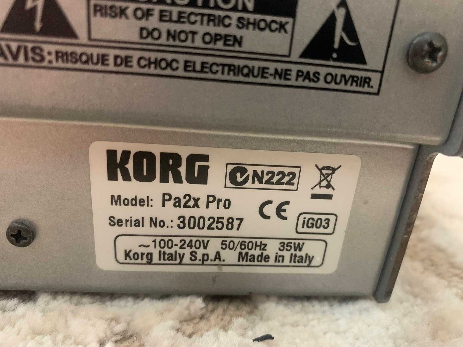 Синтезатор Korg pa-2x Pro(Roland,Yamaha,Ketron,Casio,Gem)Ра-1/3/4/600