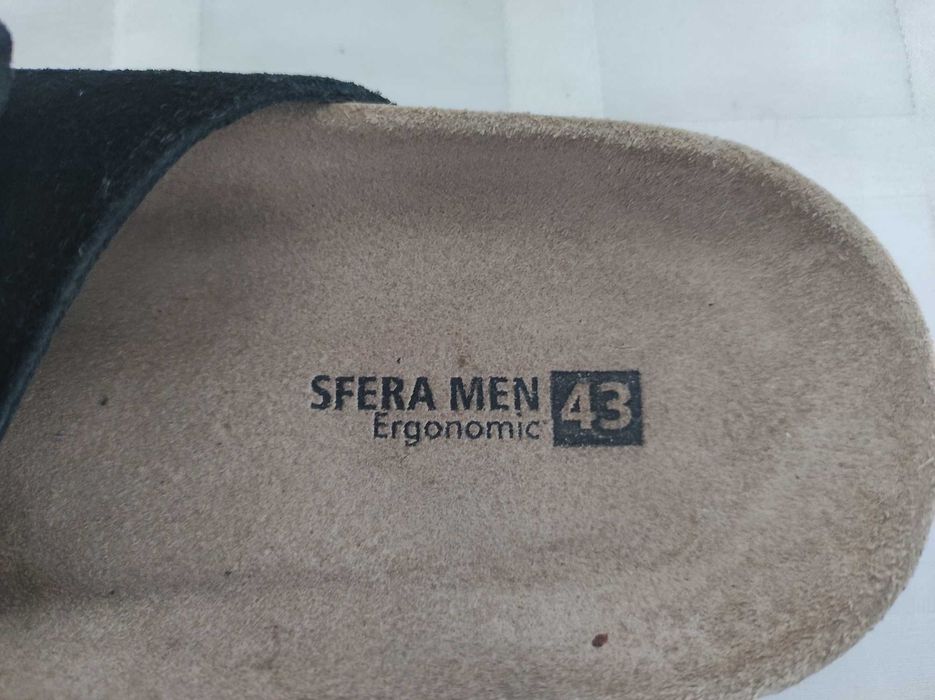 Шлепки кожанние,ортопедические по типу Birkenstock Sfera Men р.42-43,