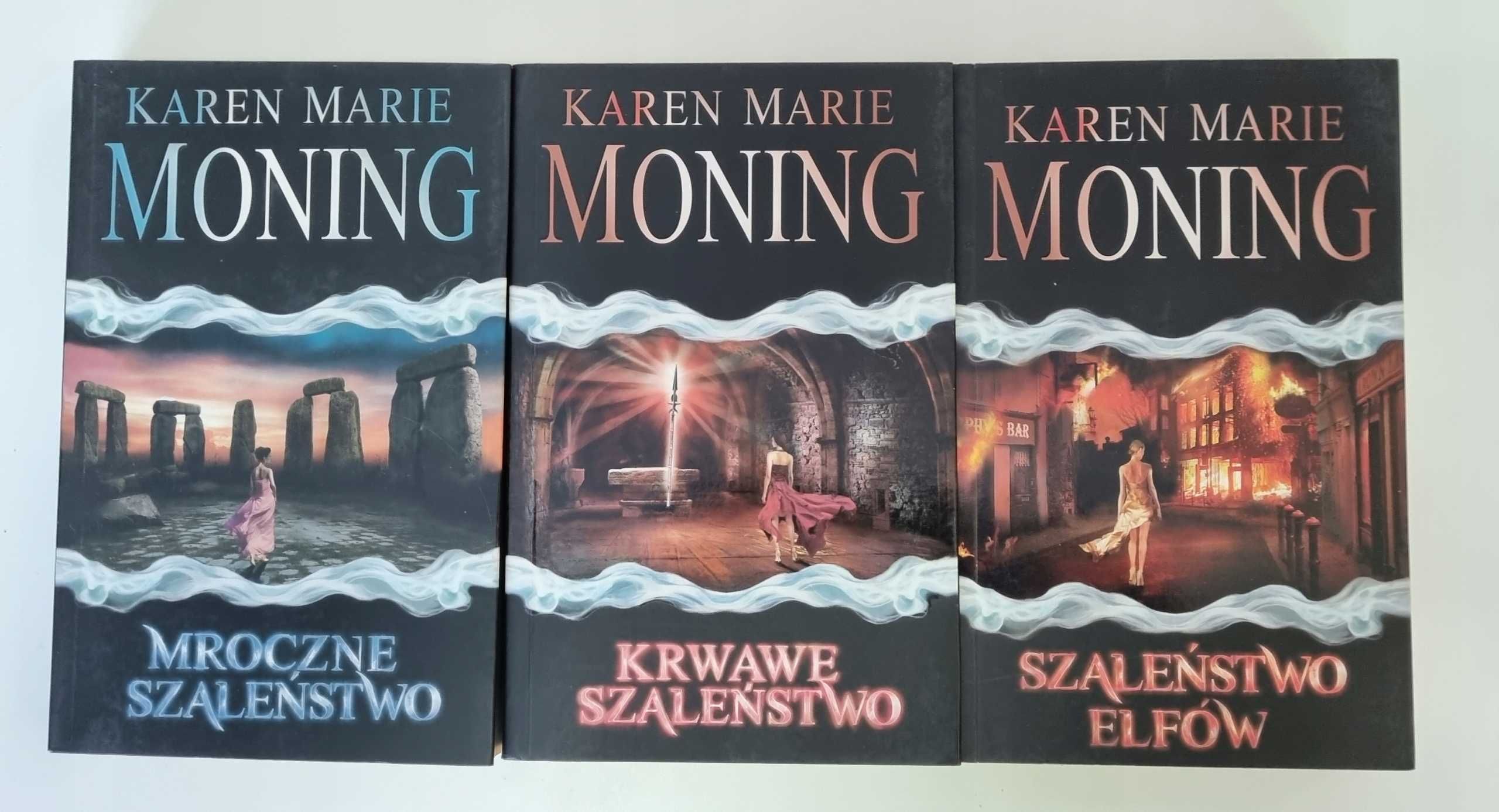 Szaleństwo elfów Mroczne i Krwawe szaleństwo Karen M. Moning 3 tomy B2