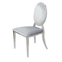 Krzesło Ludwik glamour Silver srebrne do jadalni