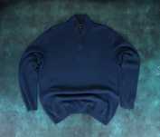 Elegancki Sweter Superdry Męski rozmiar XL – Granat, Kaszmir, Zamek