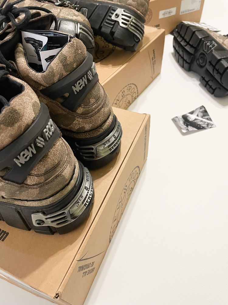 New Rock x Jaded London Distressed Camo Tower Boot original