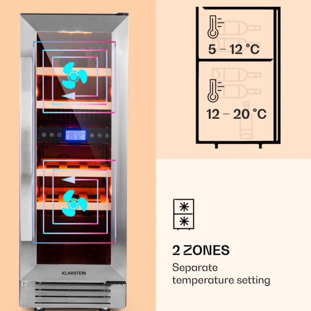 Vinovilla 17 built-in duo onyx edition chlodziarka do wina