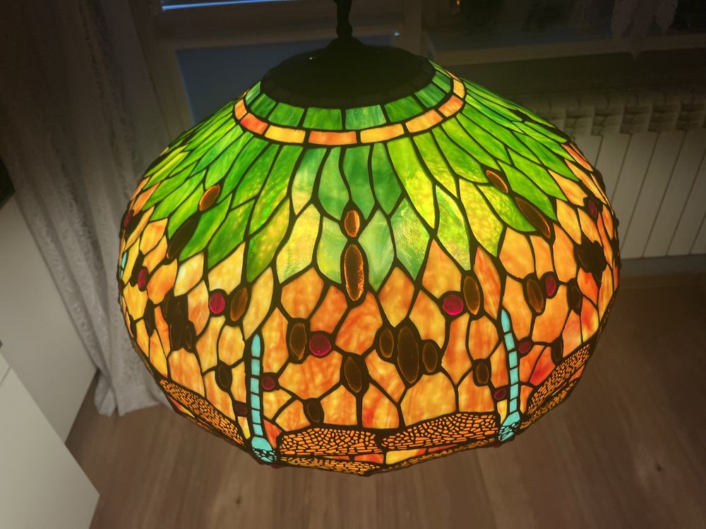 Lampa wisząca tiffany ważka, 53 cm