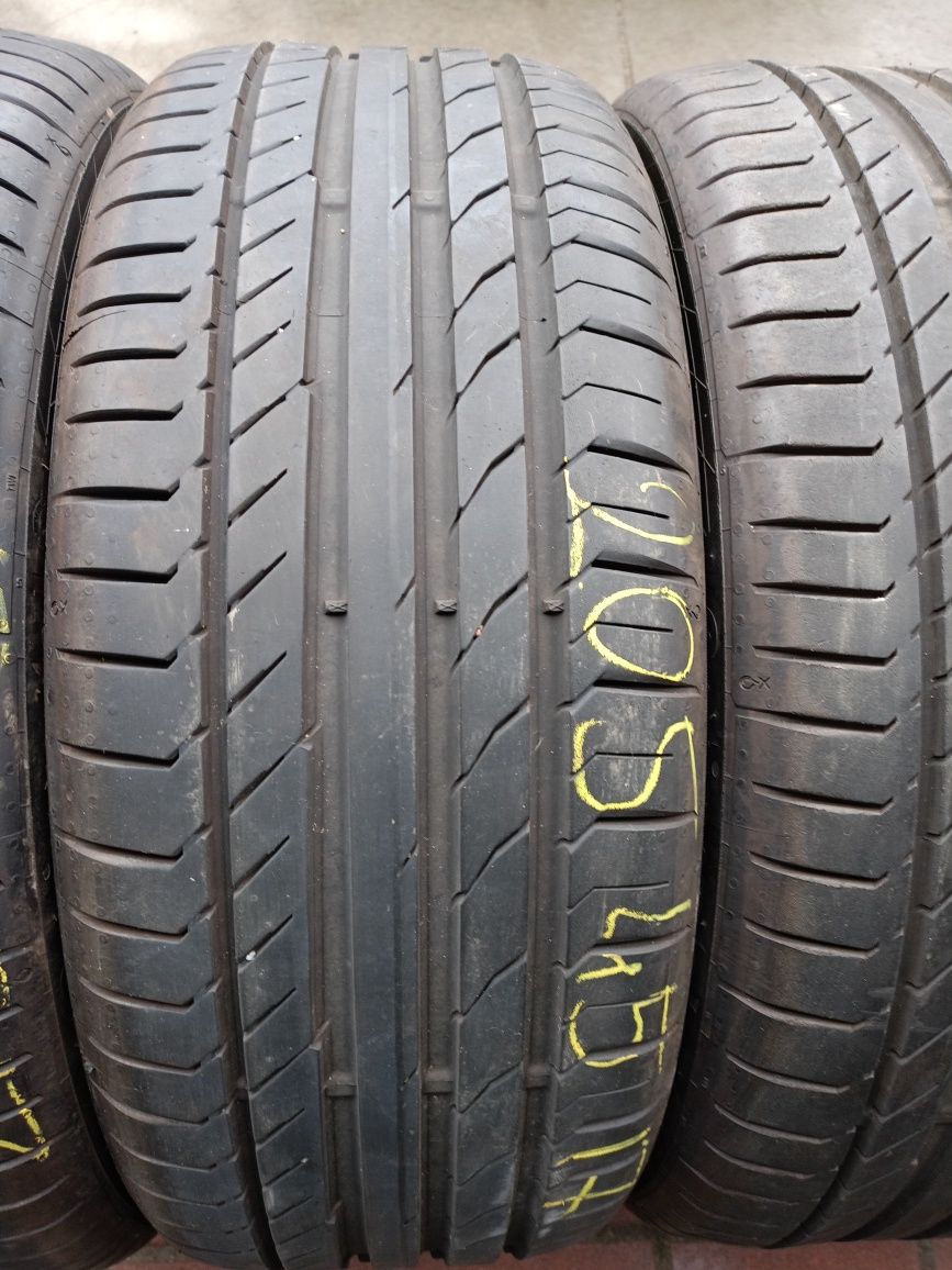 Opony letnie 205/45r17 Continental 6mm 450zl 4szt