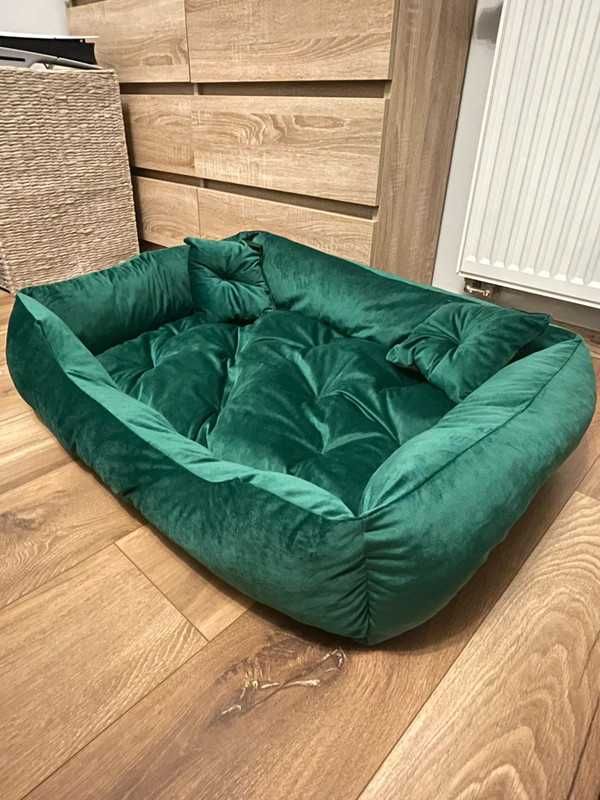 Legowisko dla psa Łóżko dla zwierząt Welur Premium 90 x 75 cm