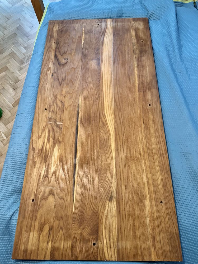 Stół/biurko z litego dębu, 155x75 cm