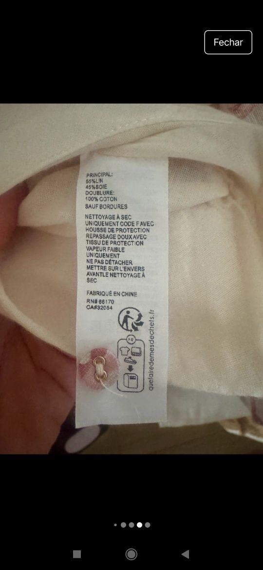 Vestido curto em seda e cristais Zimmerman
