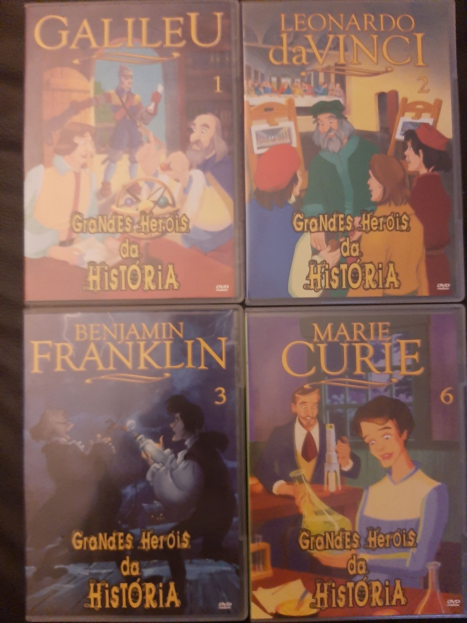 dvd biografias universais grandes herois história galileu curie