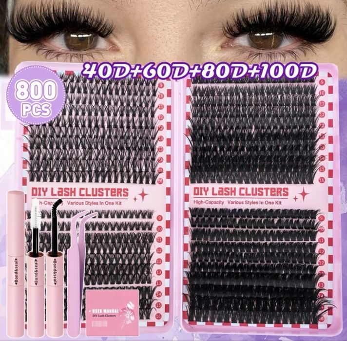 Накладні вії набор для нарощювання пучками