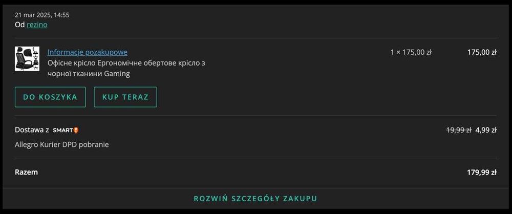 Fotel Biurowy Krzesło Ergonomiczne Czarny Materiałowy Gamingowy