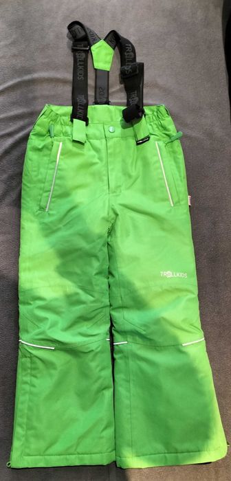Spodnie narciarskie 128 Trollkids + Bluza Alpine Pro 116-122