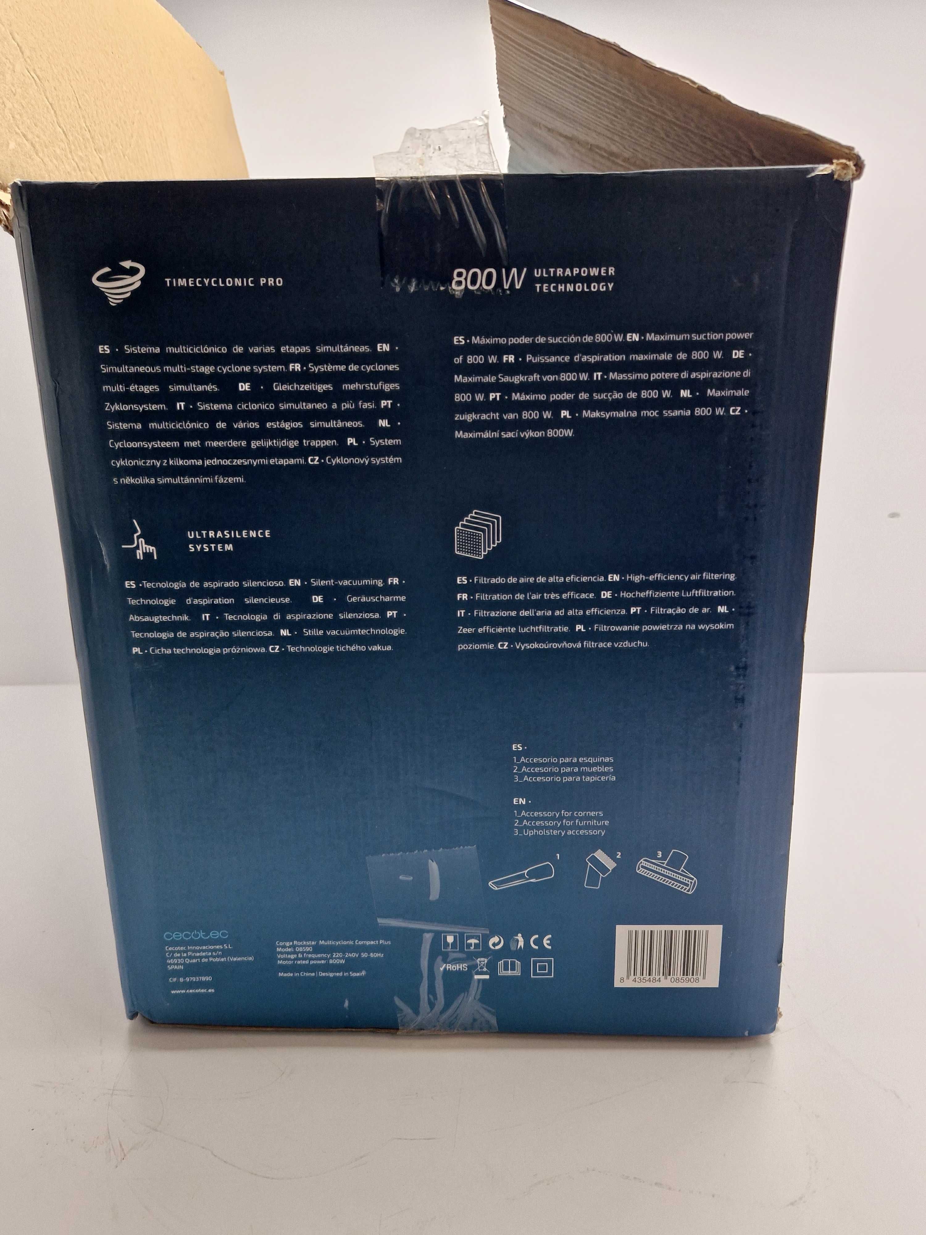 Odkurzacz bezworkowy ręczny Cecotec Multicicylonic conga 2,5l 800W