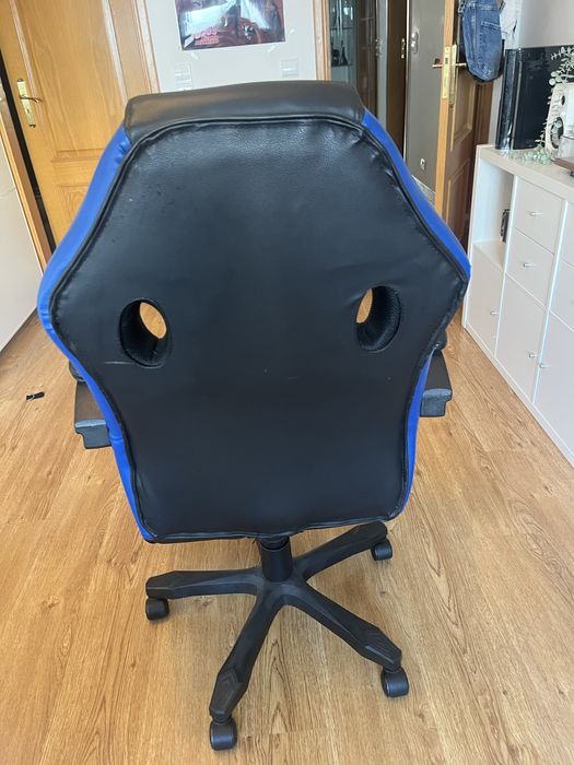 Cadeira Gamming  azul e preta