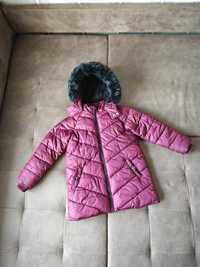 Тепла зимова куртка пальто M&S для дівчинки 6-7 років, зріст 122
