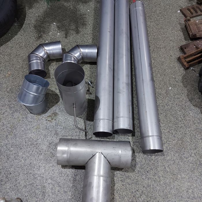 Труба до буржуйки нержавейка  та оцинковка 100 і 110,125