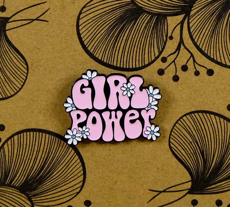 Metalowa przypinka PINS - Girl power!