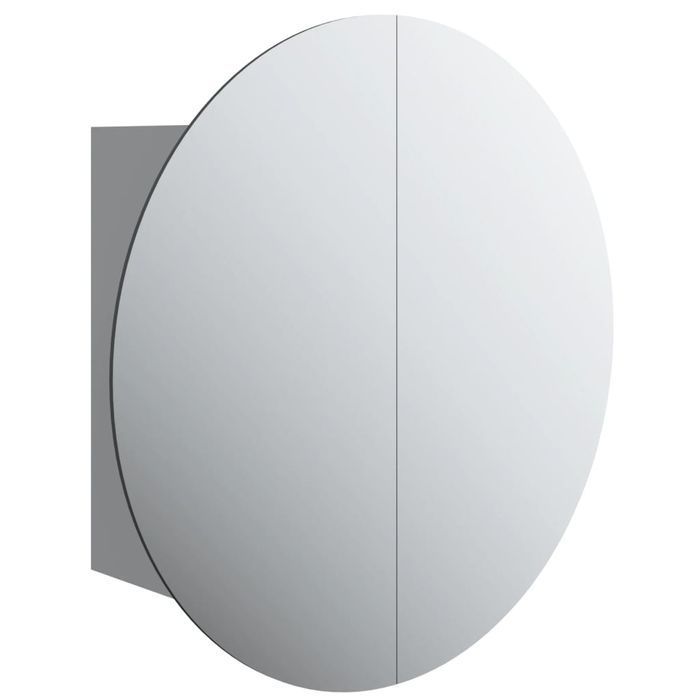 Vidaxl Szafka Łazienkowa Z Lustrem I Led, Szary, 40X40X17,5 Cm