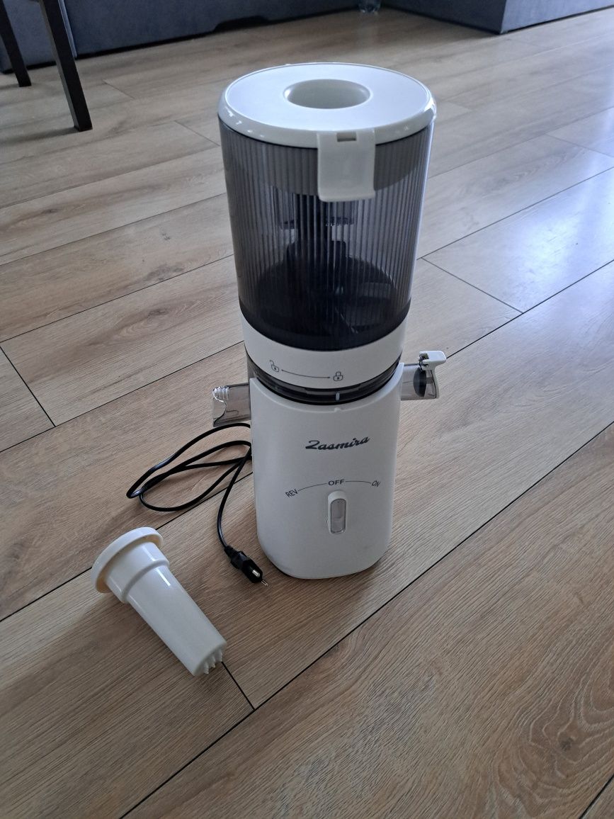 Wyciskarka wolnoobrotowa do soków warzywa owoce Zasmira 1,5L 350W biał
