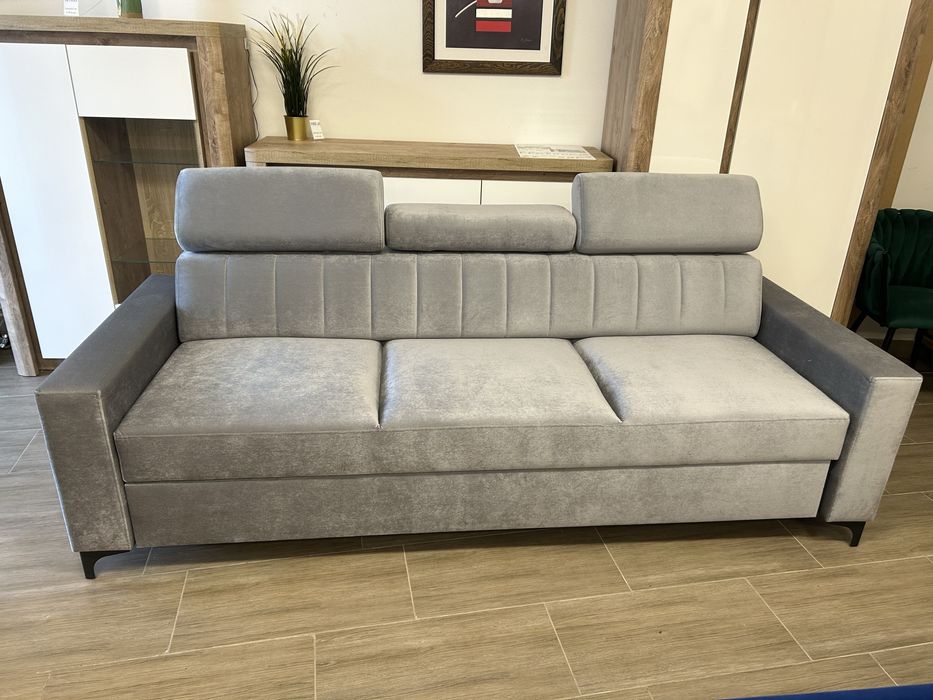 Kanapa sofa Łukasz, z funkcją spania kolor szary