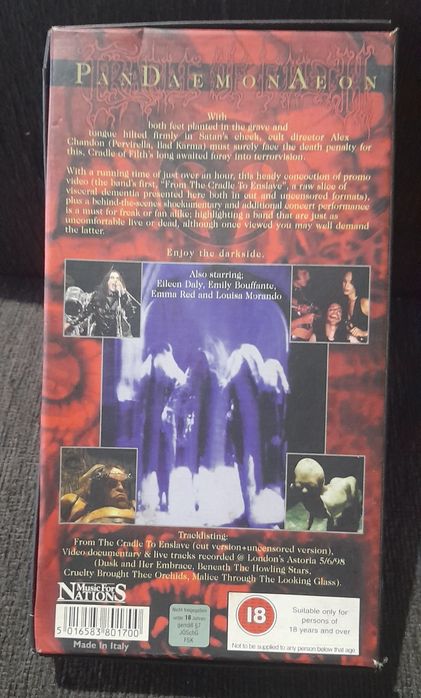 Vhs raro Cradle of Filth